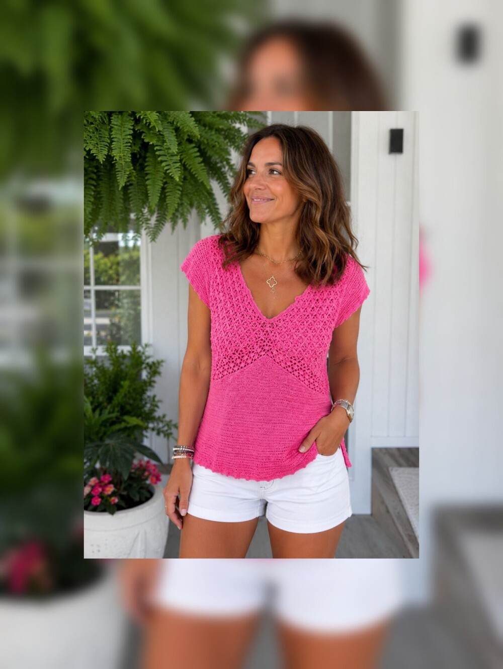 VTG Lilly Pulitzer Crochet Sweater S